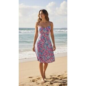 Lilly Pulitzer Easton Dress Cosmic Coral Size 6